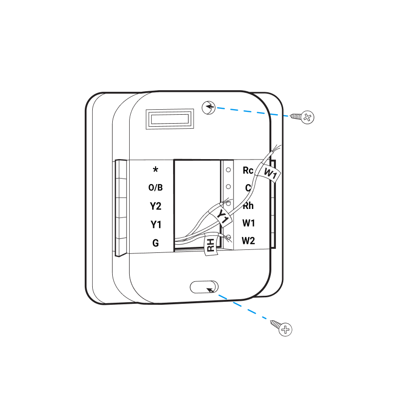 TIDE Dial Smart Thermostat_Attach Wiring Plate